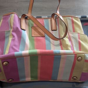 Coach Multicolor Striped Tote Bag